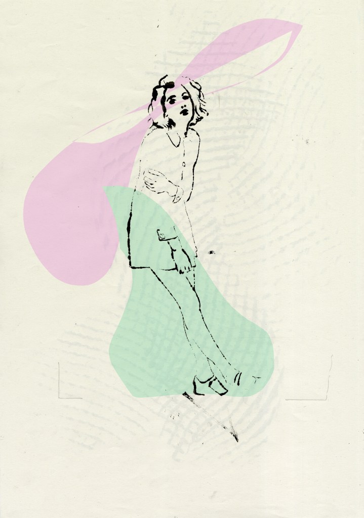 fashion illustration blottedline inkonpaper arindacraciun