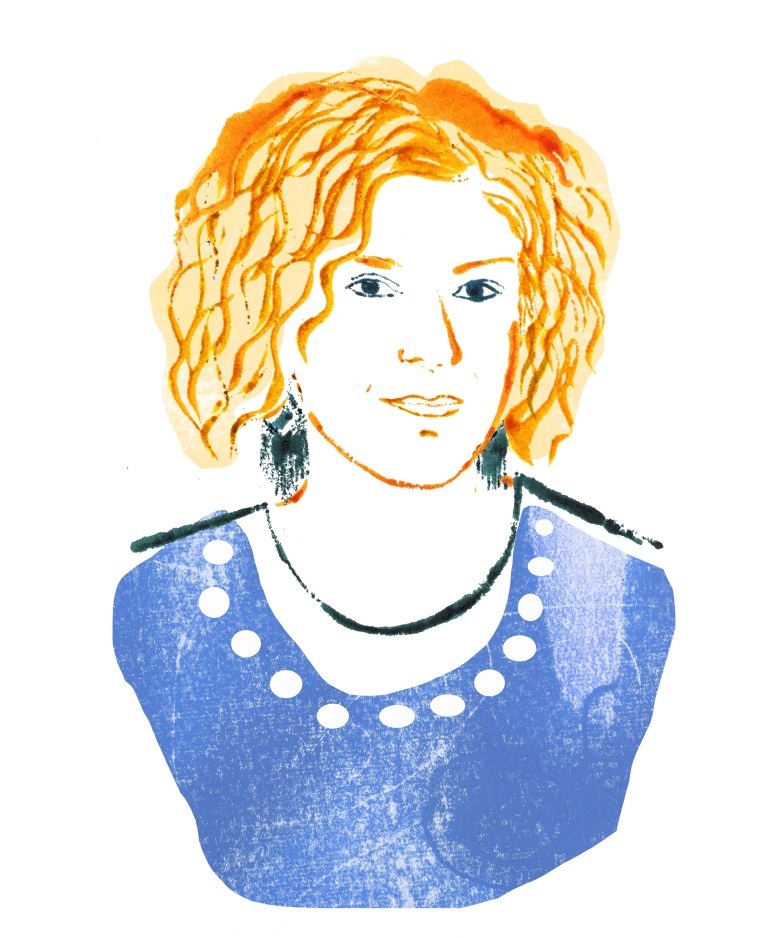 portrait brigittewoman blottedline print arindacraciun