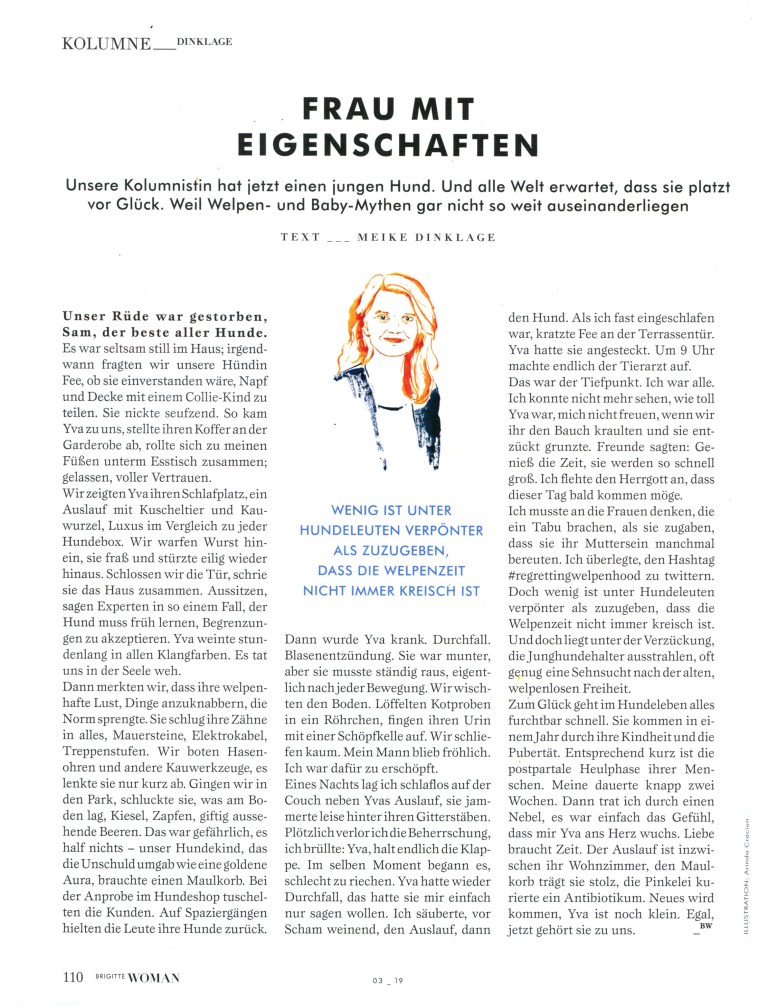 portrait brigittewoman blottedline print woman arindacraciun